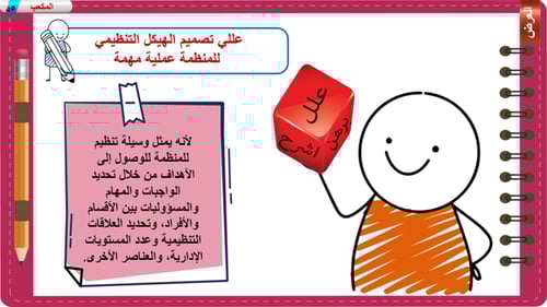 3) التصميم التنظيمي