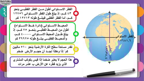 8) شكل كوكب الأرض