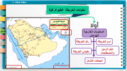 9) الخريطة الطبوغرافية