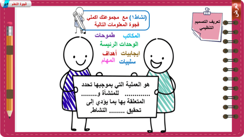 3) التصميم التنظيمي