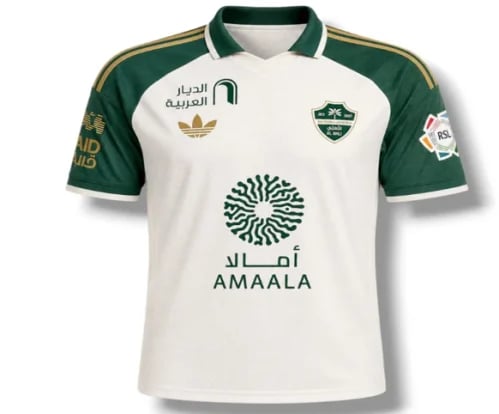 تيشيرت الأهلي السعودي احتياط أبيض أخضر 2026/27 – ن...