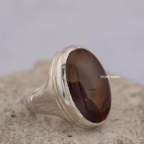 خاتم جزع مصور بصياغة عرفان