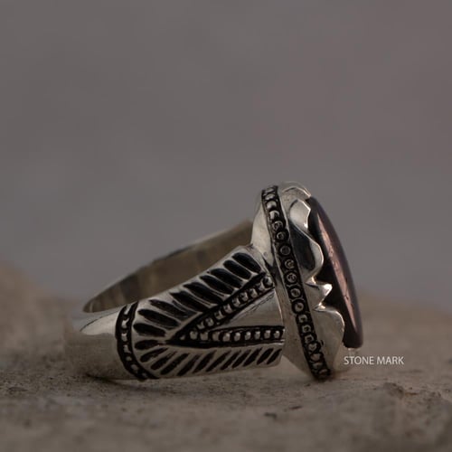 خاتم حجر بولدر أوبال بصياغة العمدة AM