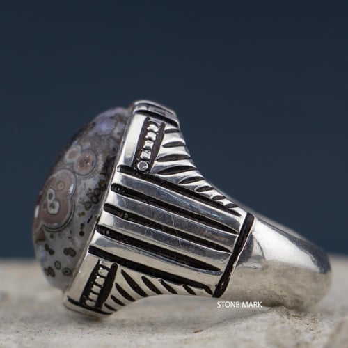 خاتم داوودي صياغة عارف - Men silver 925 ring - Aga...