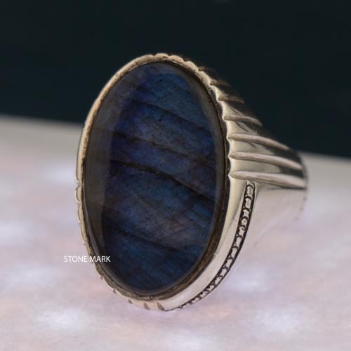 خاتم حجر الطاووس بصياغة غلام