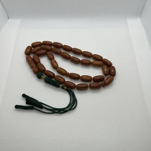 سبحة تراب كهرب فواح قص برميلي 33 خرزة