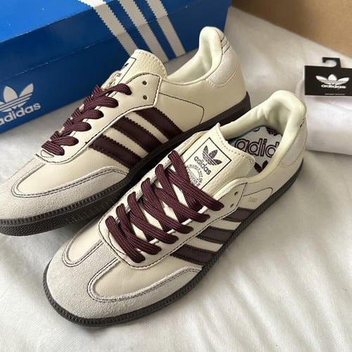 adidas samba OG wonder ‘white/maroon’