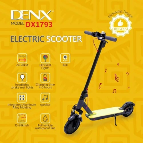 سكوتر كهربائي DENX DX1793 قابل للطي للبالغين بسرعة...