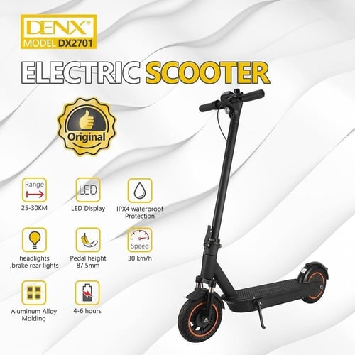 سكوتر كهربائي DENX DX 2701 بسرعة 30 كم/ساعة، مدى ي...