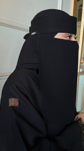 نقاب طويل مقوى قماش كوري