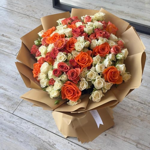 باقه كرافت اورنج "ورد بيبي روز وجوري"