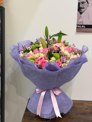 باقه البيبي روز مع الكازا والكريز المبهجه