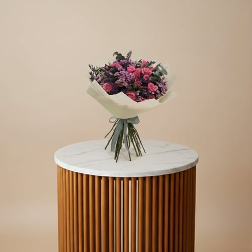 بوكية ببي روز مع الاقحوان