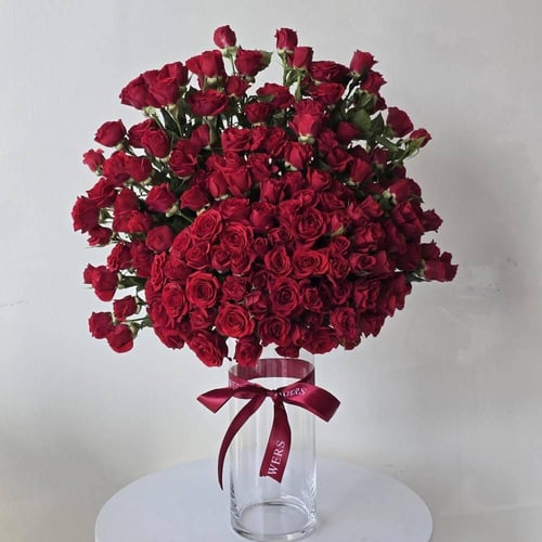 فازه ورد بيبي روز باللون الاحمر - فازه ورد احمر