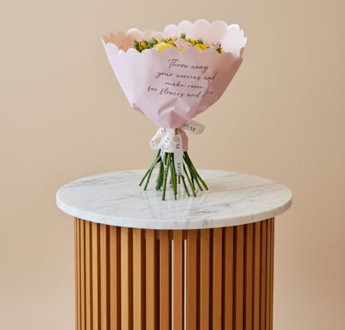 بوكيه ورد بيبي روز ذهبي