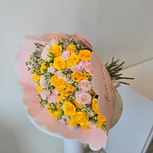 بوكيه ورد بيبي روز ذهبي