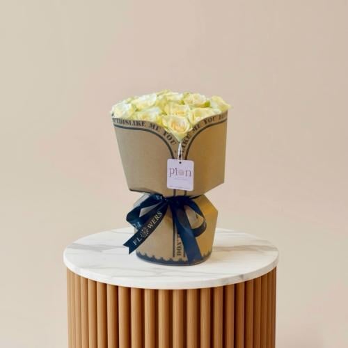 بوكيه ورد ابيض "ورد جوري ابيض"