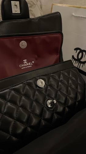 شنطة شانيل بعلامة فضي