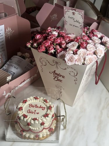 سلة الورد و الكرت