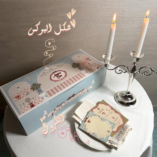 بوكس ورد وكيك 4إنش وكرت عيد الميلاد