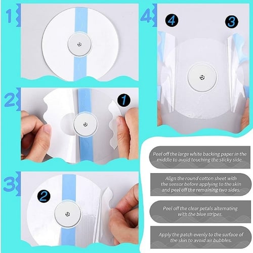 10 لصقات شفافه ضد الحساسية ولتثبيت سنسر فريستايل