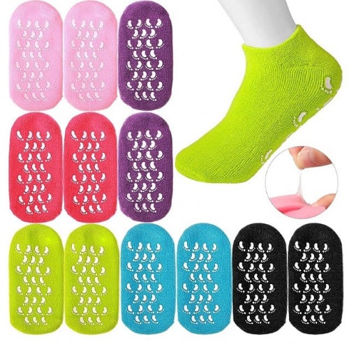 جوارب جل مرطبة للأقدام المتشققه, زوج واحد