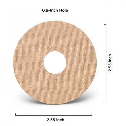 30 لصقة لون بيج لتثبيت سنسر فريستايل بفتحة صغيرة