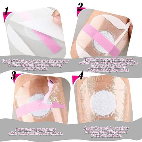 10 لصقات شفافه ضد الحساسية ولتثبيت سنسر فريستايل