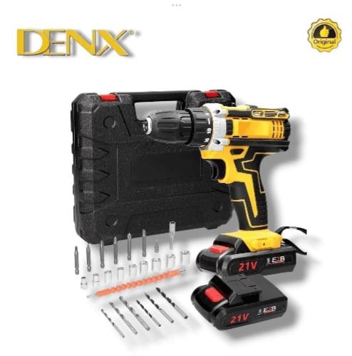 دريل كهربائي من Denx لبطارية ليثيوم 21 فولت، للأعم...