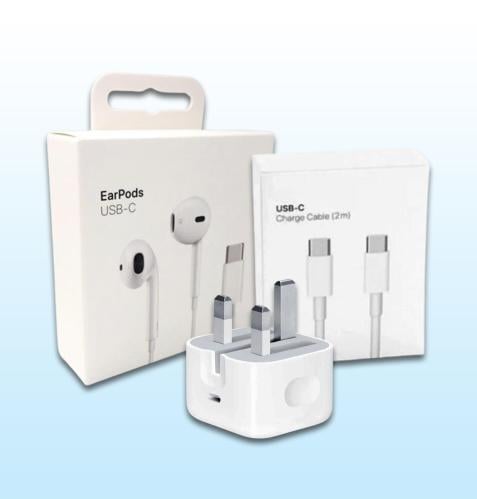 رأس شاحن أصلي + سماعة + كيبل درجة أولى ضمان خمس سن...