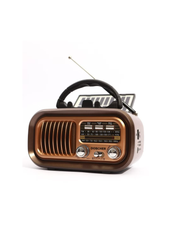 سماعة على شكل راديو تعمل بالطاقة الشمسية