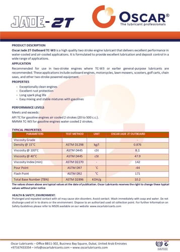 زيت محرك ثنائي الأشواط للدراجات واللنشات 500 مل