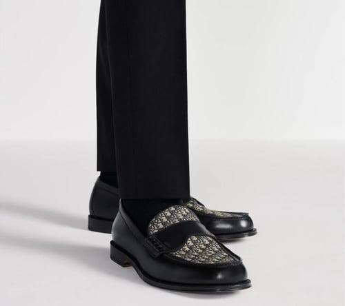 حذاء Dior اسود ملكي (رسمي)