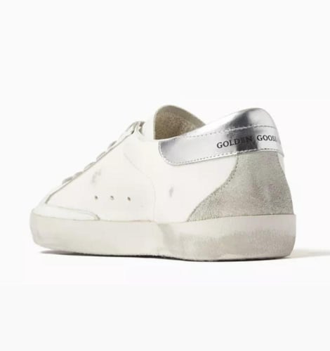 Golden Goose Super-Star in brown glitter with blac...