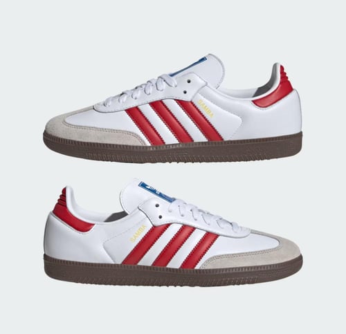‏ADIDAS ORIGINALS SAMBA OG White/Red