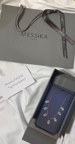 سلسال ميسيكا فضي فصوص