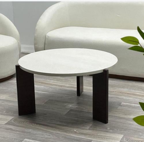 طاوله ضيافه خشب سنديان سطح بديل رخام