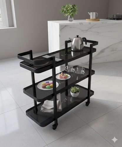 عربة ضيافة مع سخان كهربائي