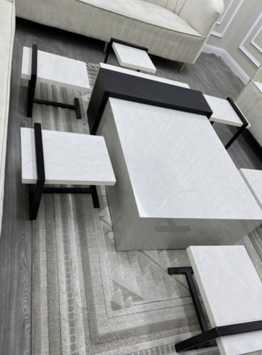 طقم طاولات ارضي بديل الرخام