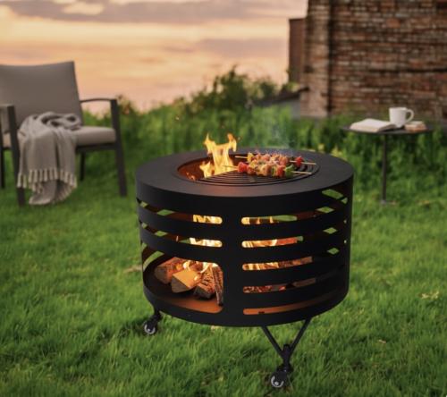 منقل دائري 60*60 ليزر صاج مع كفر