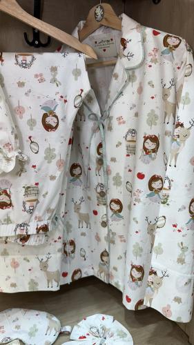 بيجامة منزل برسومات انيقه