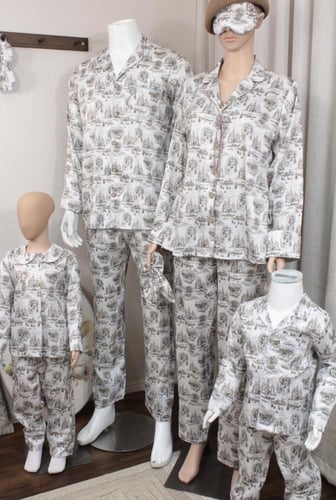 بيجامة منزل للبنوتات برسومات ( dior )