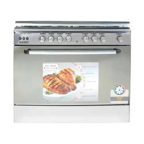 فرن بيسك 5 عيون غاز امان كامل 60x90 موديل (BO-R906...