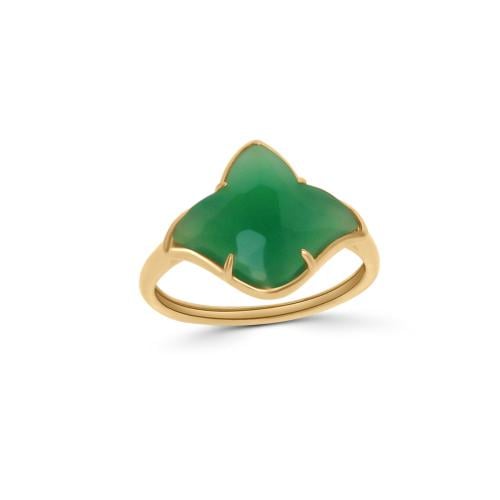 خاتم ذهب عيار 18 حجر الزمرد | سكون 18K Gold ring w...