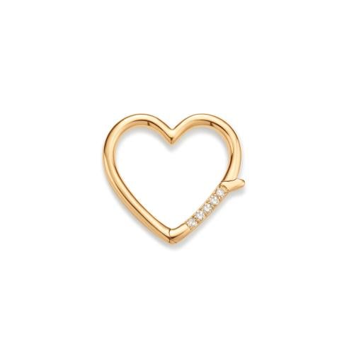قفل ذهب قلب مع ألماس | شارمدز
