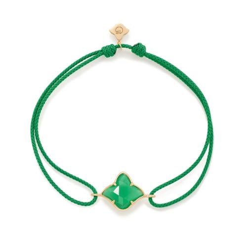 سوار حبل بحجر عقيق أخضر | سكون