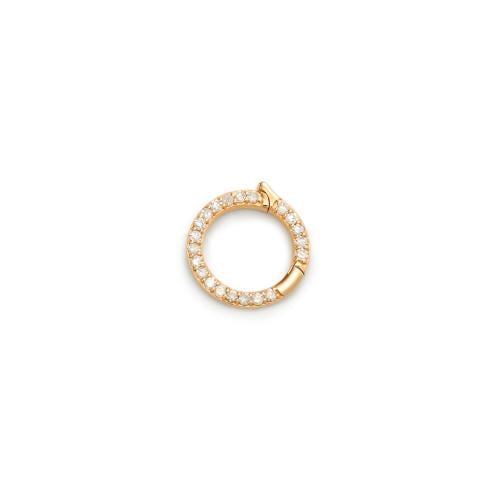 قفل ذهب دائري مع ألماس | شارمدز