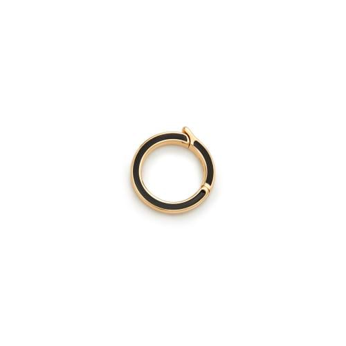 قفل ذهب دائري مينا أسود | شارمدز