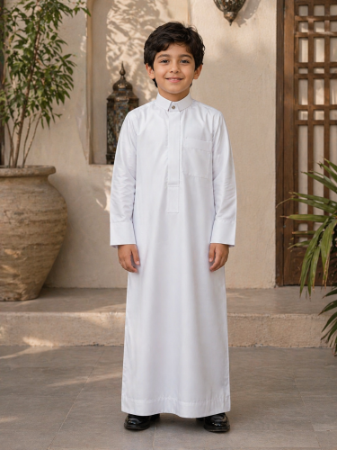 Plain white thobe