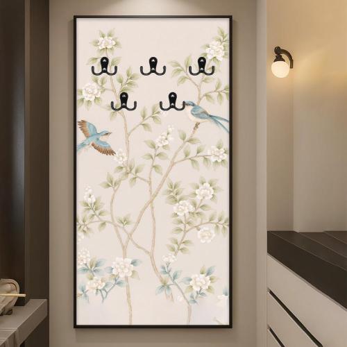 Canvas board for hanging clothes with flowering br...